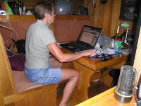 Betalning av r�kning i Sandhamn